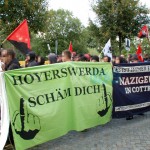 Transparent "Hoyerswerda schäm dich"