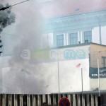 Pyrotechnik und Knallkörper flogen in die Odermannstraße...