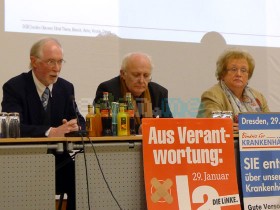 Befürworter der informellen Privatisierung (v.l.n.r.: Christoph Hille (Bürgerfraktion), Michael Schmelich (Die Grünen), Christa Müller (CDU))