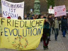 Occupy Demonstration am 15. Januar auf der Hauptstraße Occupy Demonstration am 15. Januar auf der Hauptstraße