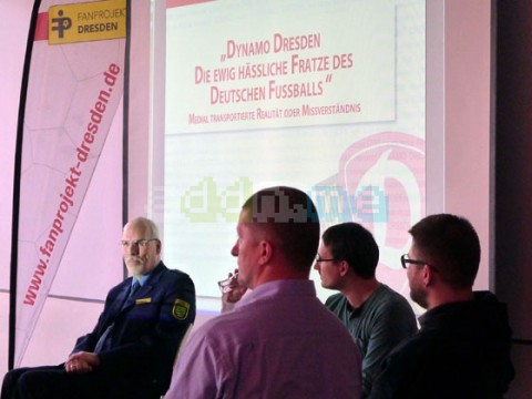 Podiumsdiskussion "Dynamo Dresden die ewig hässliche Fratze des deutschen Fußballs"