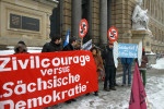 Protestkundgebung am 19. März vor dem Landgericht (Quelle: flickr.com/photos/dielinke-sachsen/)