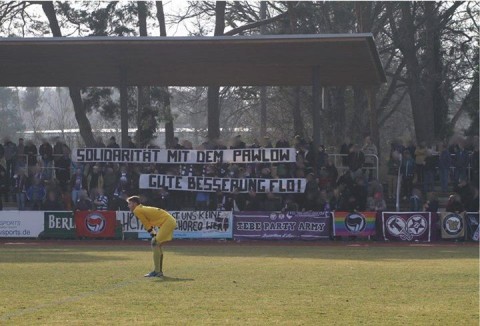 Solidaritätsaktion mit dem Pawlow bei Tennis Borussia Berlin (Quelle: Facebook)