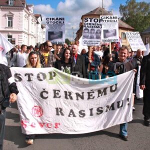Demonstration gegen Roma in Tschechien