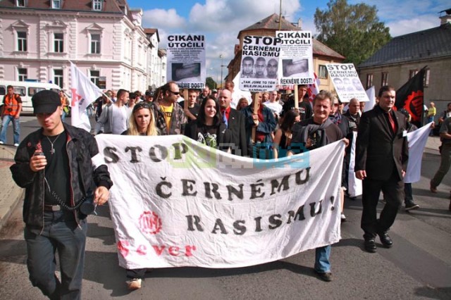 Demonstration gegen Roma in Tschechien