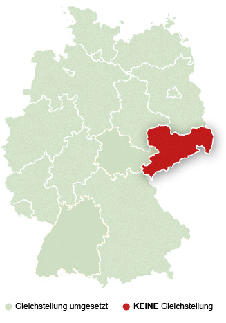 Keine Gleichstellung in Sachsen