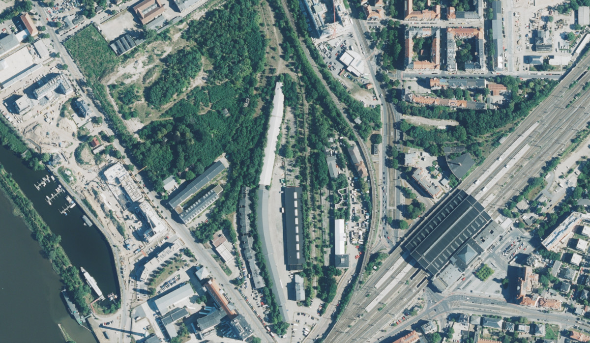 Luftbild vom Areal Alter Leipziger Bahnhof in Dresden